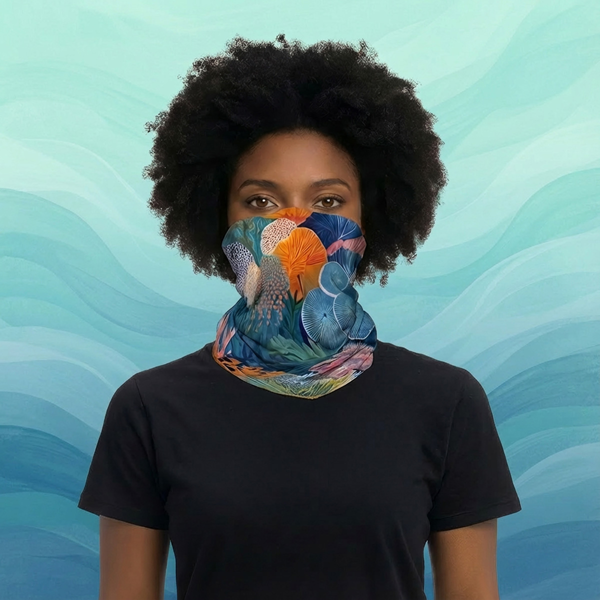 Sea Breeze Neckwear - Living Coral: Azure Bloom