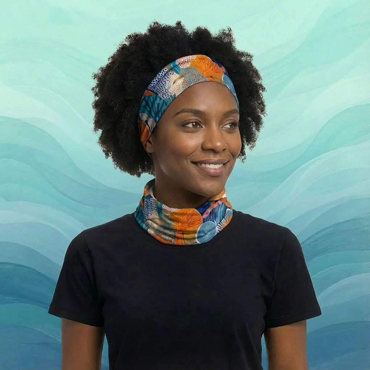 Sea Breeze Neckwear - Living Coral: Azure Bloom
