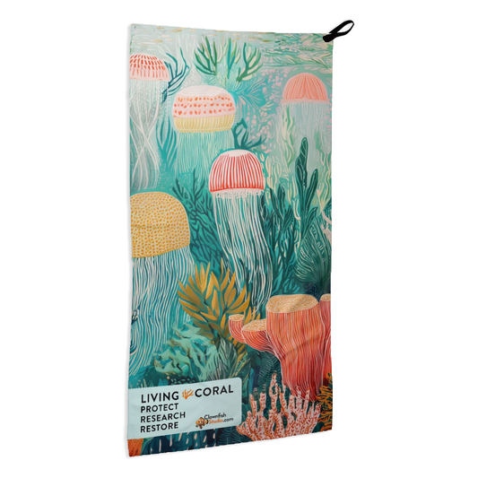 Pocket Gear Towel - Living Coral: Lagoon Dream