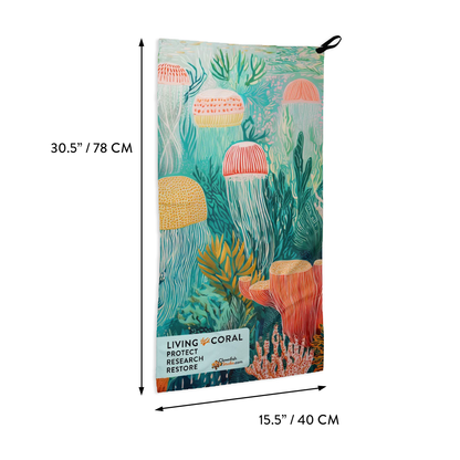 Pocket Gear Towel - Living Coral: Lagoon Dream