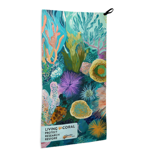 Pocket Gear Towel - Living Coral: Temperate Tide