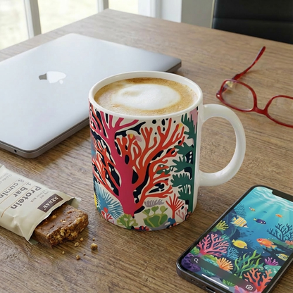 Ocean-Inspired Mug - Living Coral: Coral Symphony
