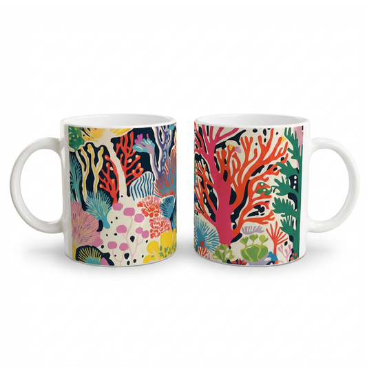 Ocean-Inspired Mugs Buddy Set - Living Coral: Coral Symphony