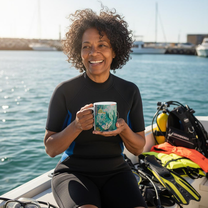 Ocean-Inspired Mug - Living Coral: Lagoon Dream