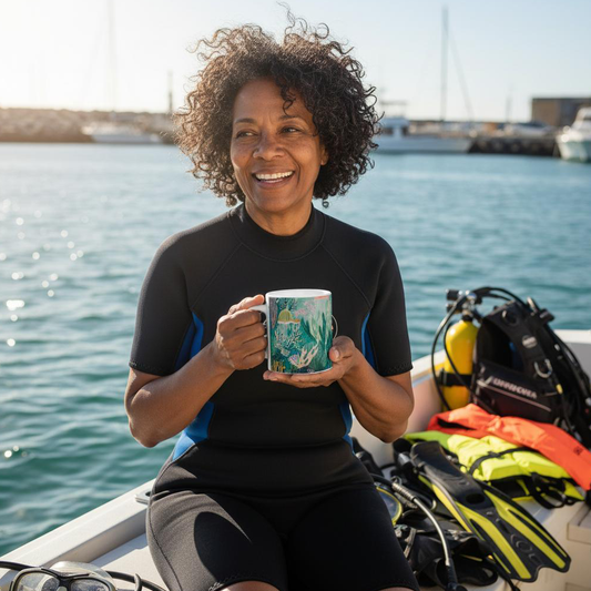 Ocean-Inspired Mug - Living Coral: Lagoon Dream