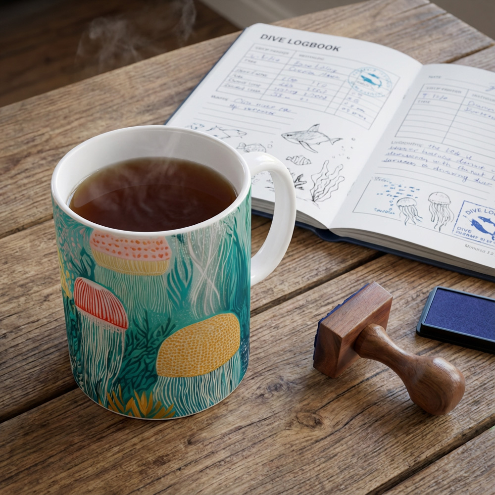 Ocean-Inspired Mug - Living Coral: Lagoon Dream
