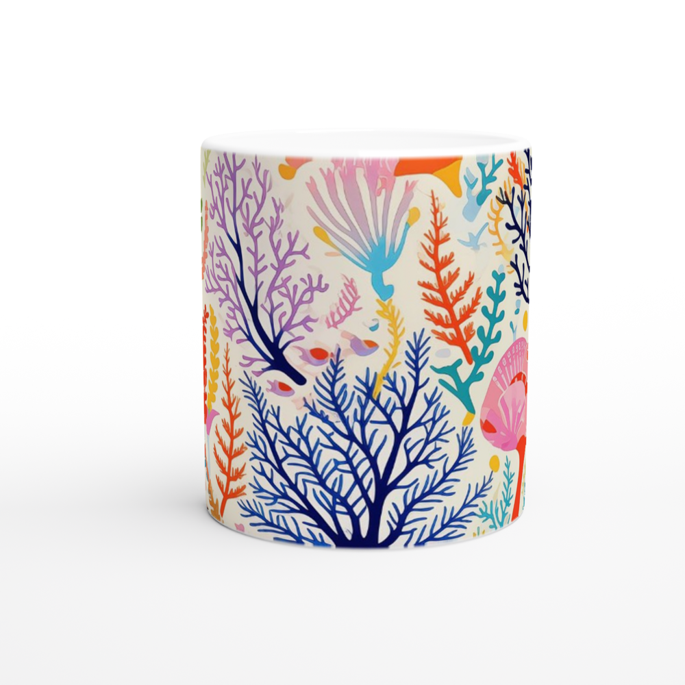 Ocean-Inspired Mug - Living Coral: Sea Whisper