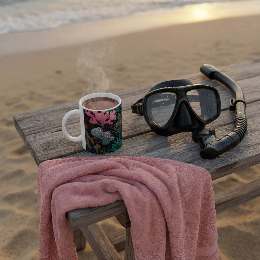 Ocean-Inspired Mug - Living Coral: Twilight Reef