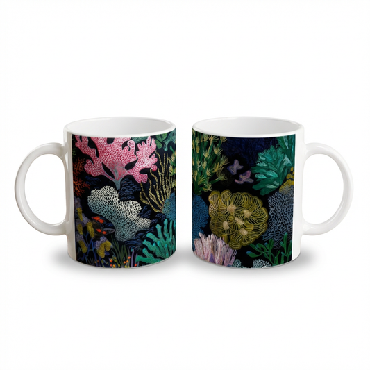 Ocean-Inspired Mugs Buddy Set - Living Coral: Twilight Reef