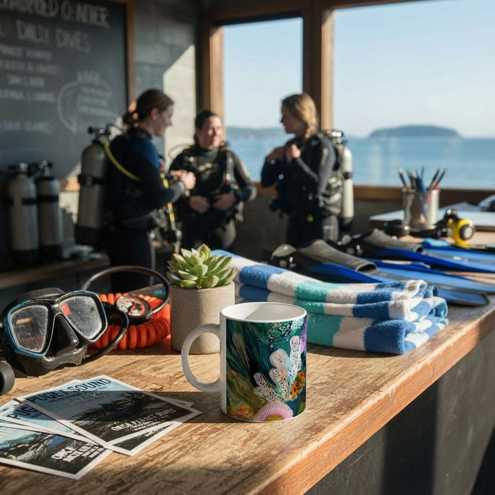 Ocean-Inspired Mug - Living Coral: Temperate Tide