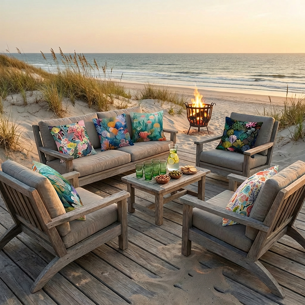 Ocean Dream Pillowcases Collector’s Set – Living Coral