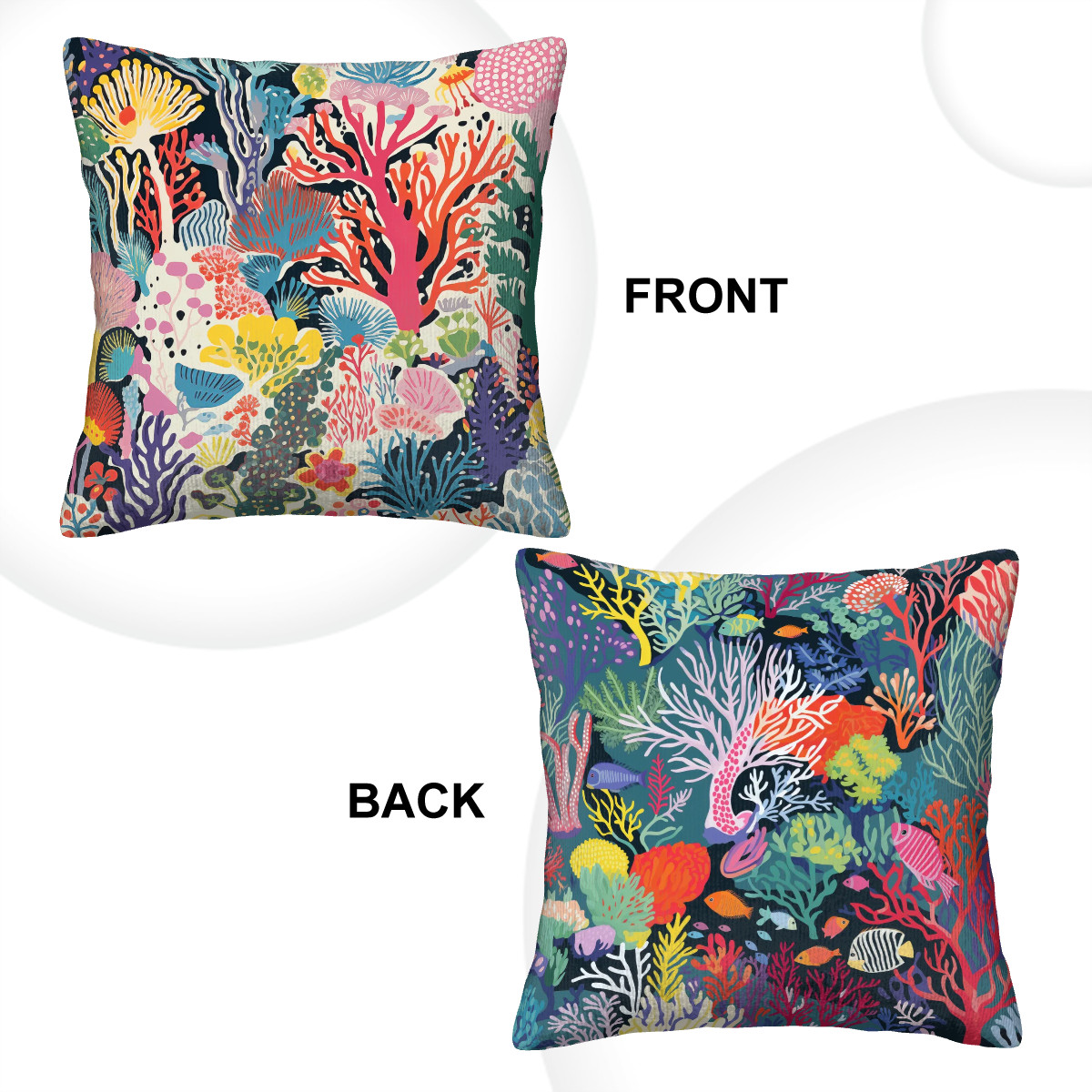Ocean Dream Pillowcase - Living Coral: Coral Symphony