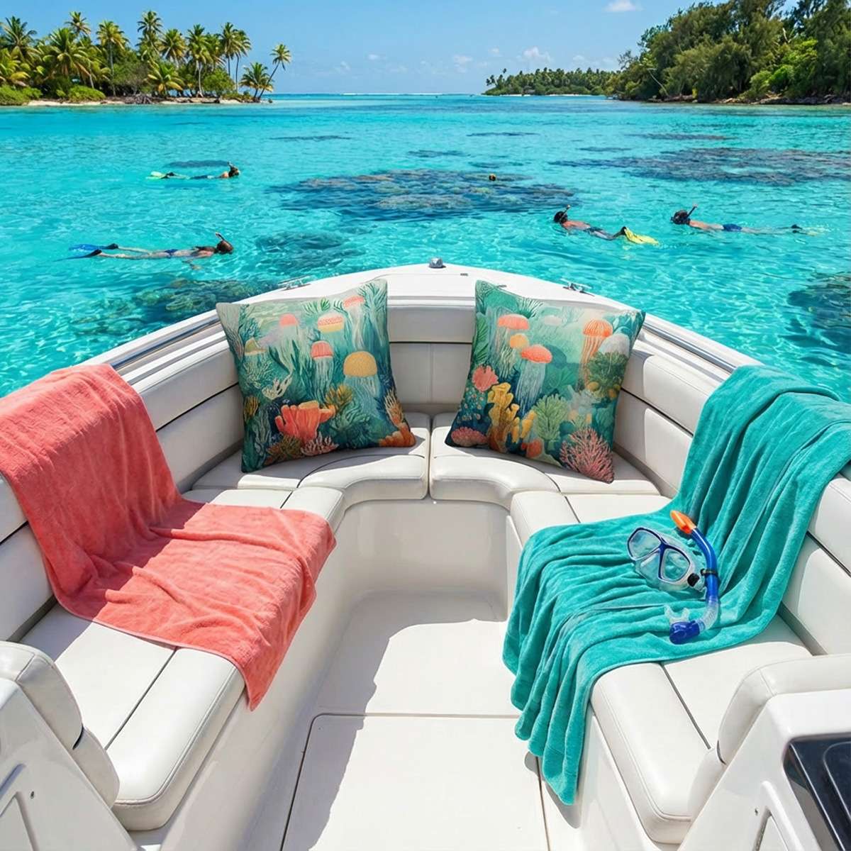 Ocean Dream Pillowcase - Living Coral: Lagoon Dream