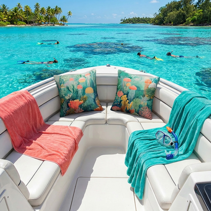 Ocean Dream Pillowcase - Living Coral: Lagoon Dream