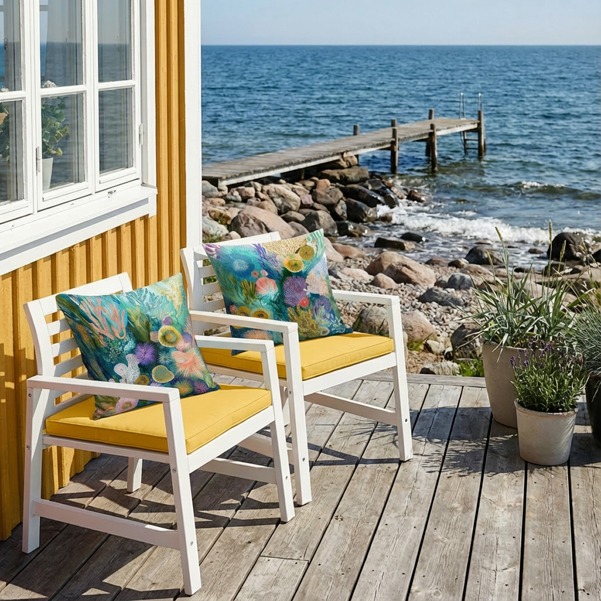Ocean Dream Pillowcase - Living Coral: Temperate Tide
