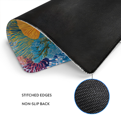 Depth Mousepad - Living Coral: Azure Bloom