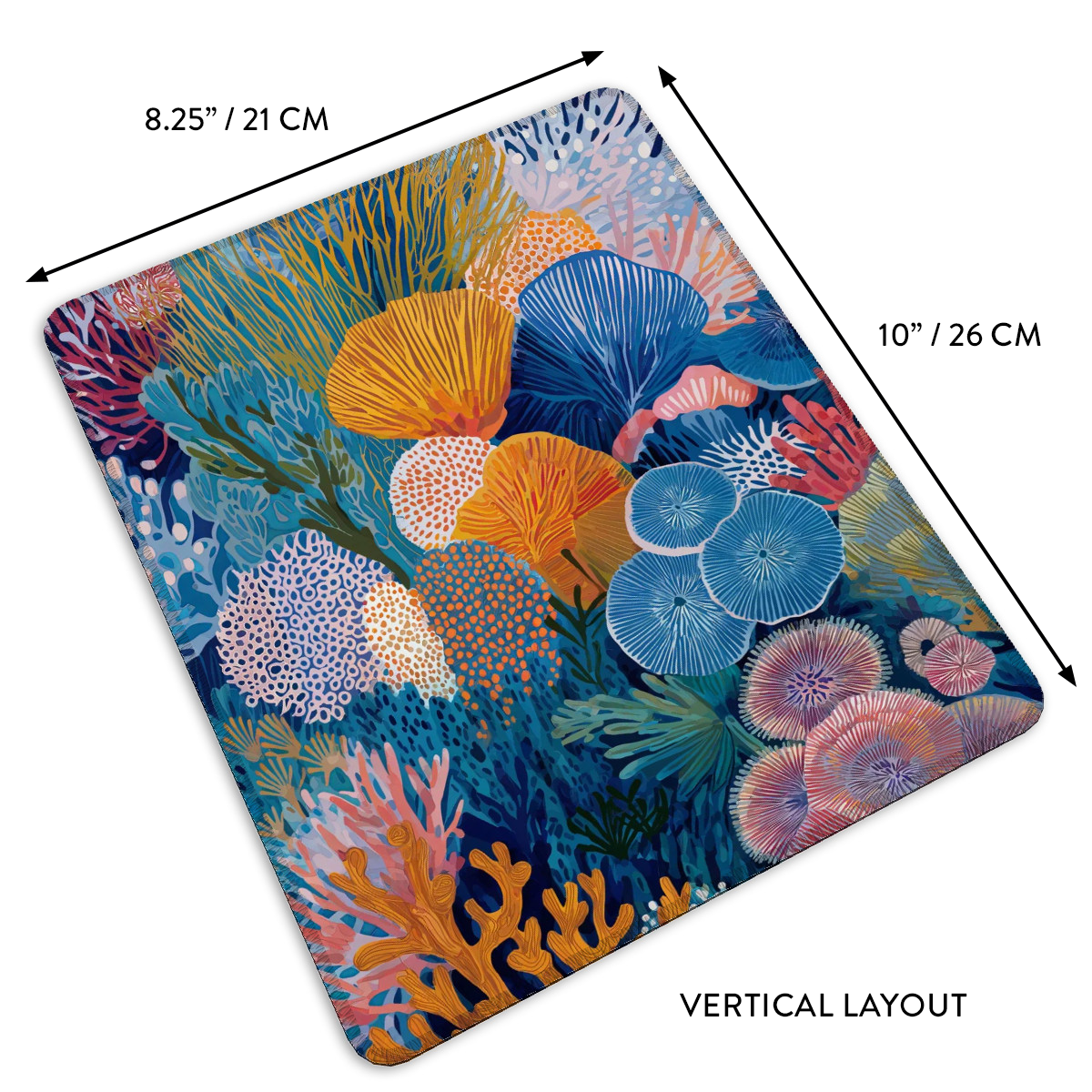 Depth Mousepad - Living Coral: Azure Bloom