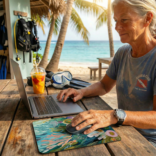 Depth Mousepad - Living Coral: Temperate Tide