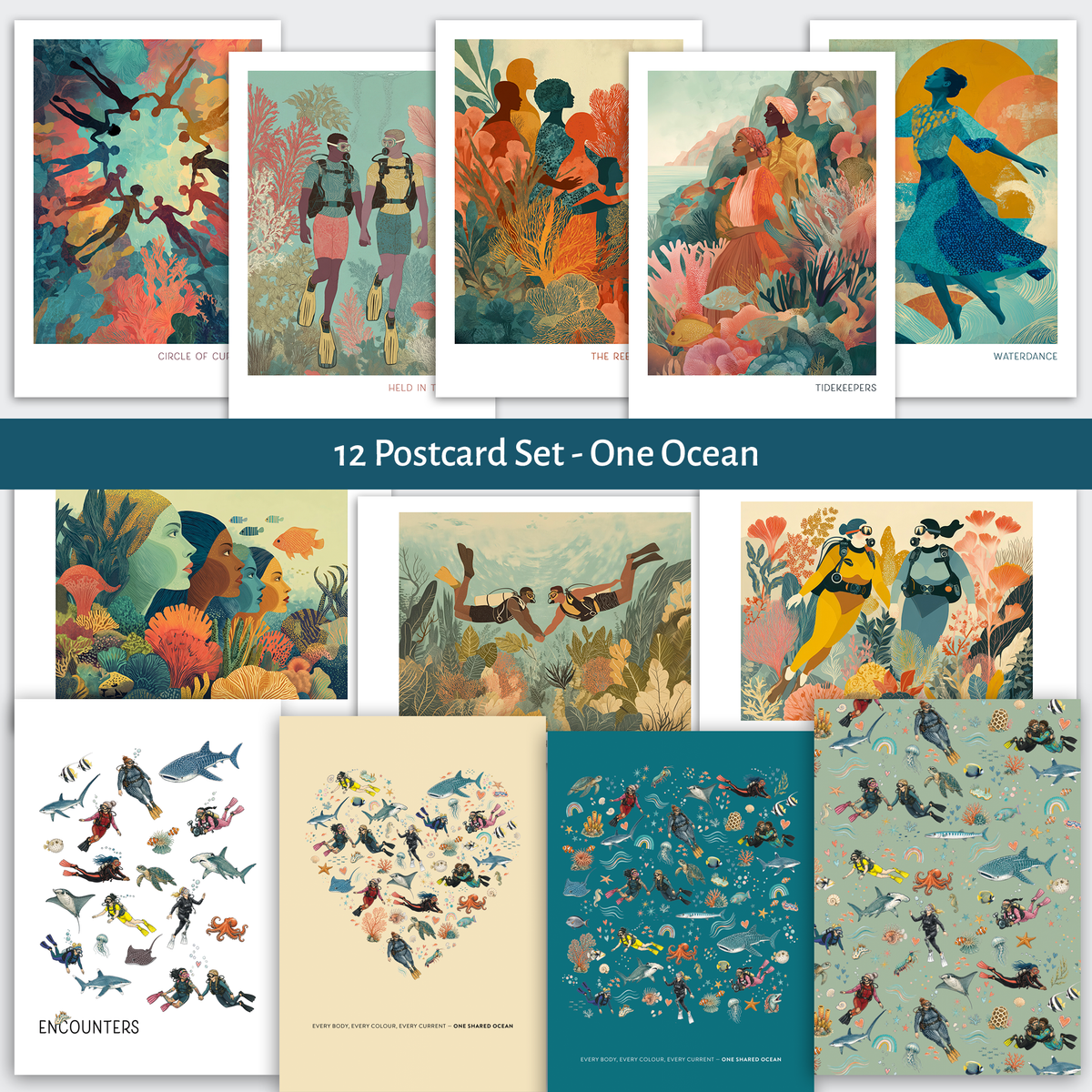 Postcard Set - 12x A6 - One Ocean